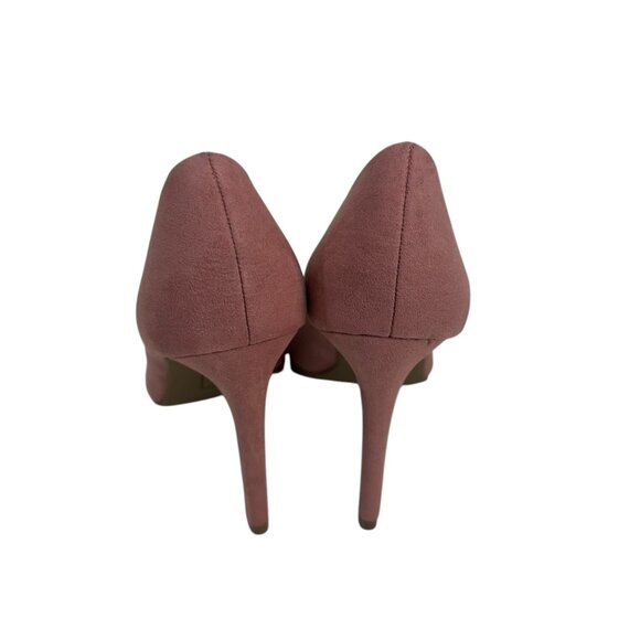 Christian Siriano Pink Faux Suede Pointed Toe Stiletto Heels Womens Shoes SZ 7.5 - Picture 8 of 14